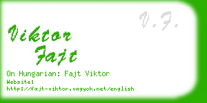 viktor fajt business card